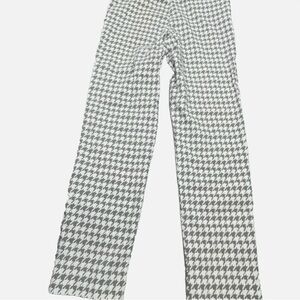 Elegant Houndstooth Women's Cropped Pants